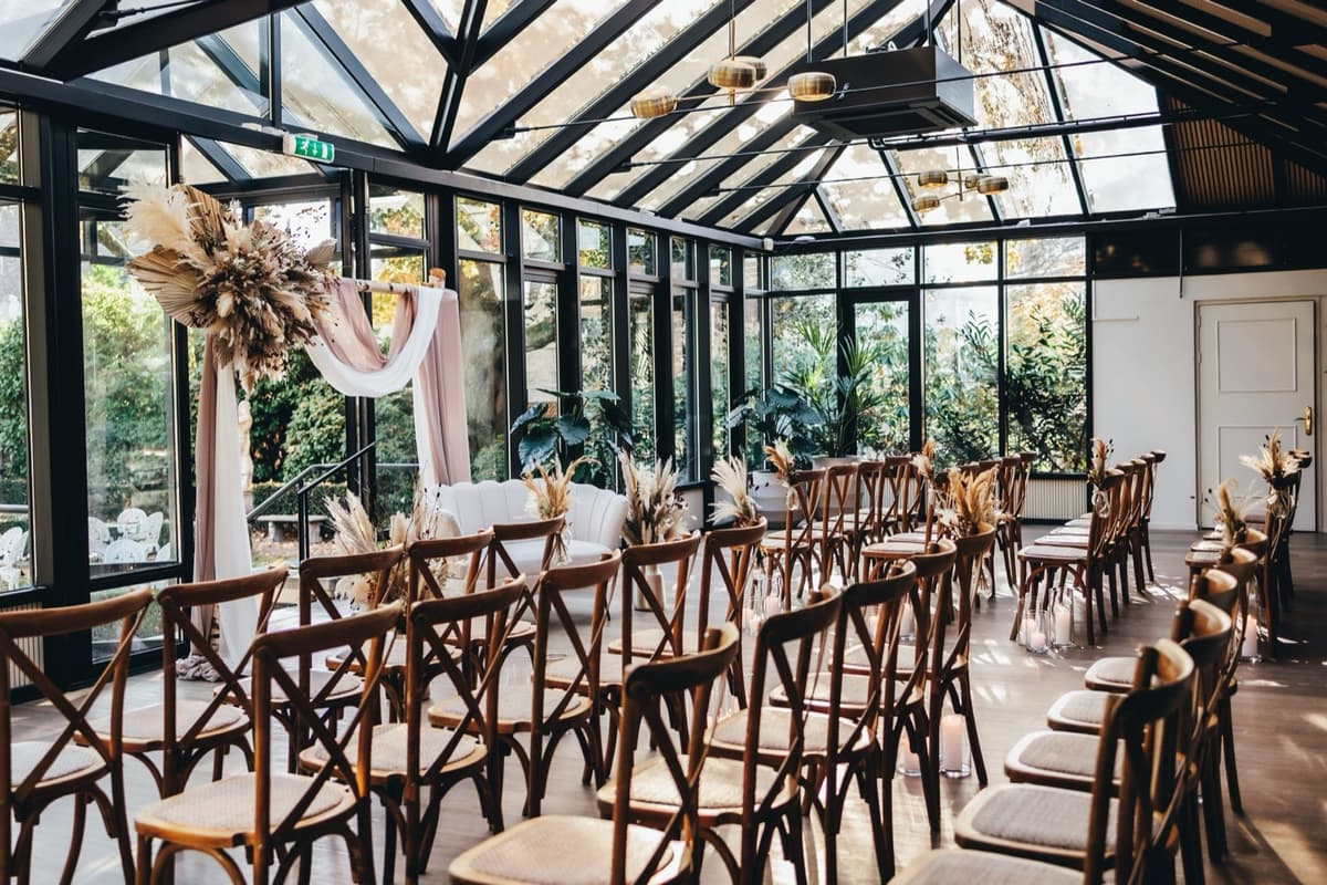 Ceremonie opstelling in de Orangerie